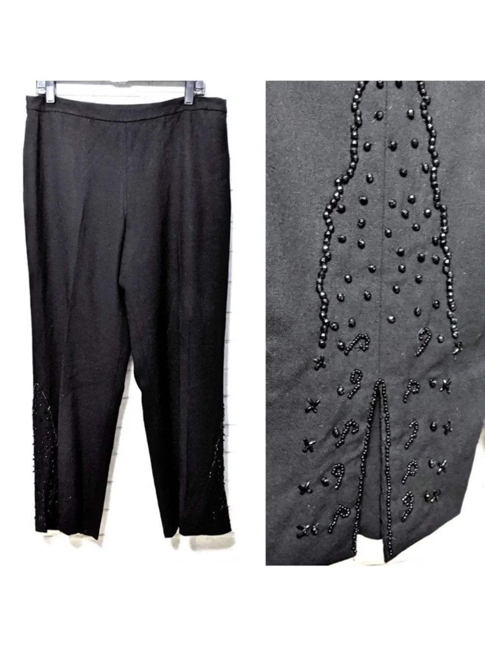 JONES NEW YORK Wool Beaded Evening Pants 14